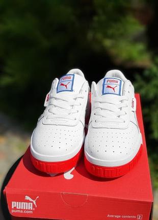 Жіночі кеди шкіряні кеди білі з червоним і синім