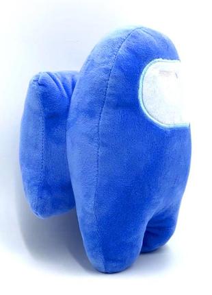 М'яка іграшка космонавт among us, 20 см, з пискавкою, блакитний1 фото