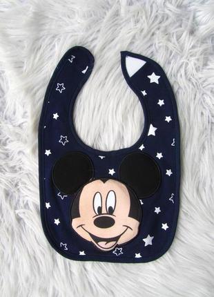 Слюнявчик на липучке микки маус disney mickey mouse primark