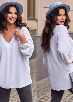 Женская стильная трендовая блуза весенняя летняя наложка накладной платеж больших размеров1 фото