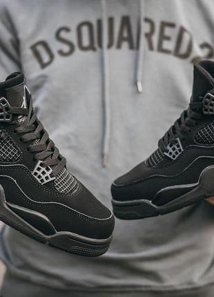 Женские кроссовки nike air jordan 4 retro black cat 37-38-39-40-412 фото