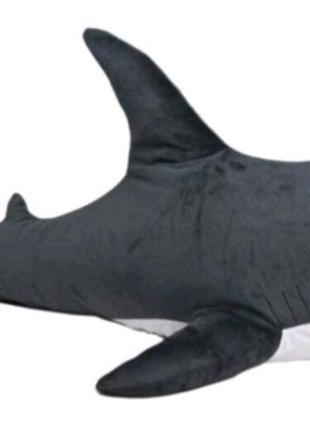 Акула ikea 100  см игрушка мягкая икеа чёрная