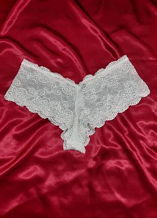Идеальные молочные белые кружевные винтажные секси сексуальные трусы трусики на высокой средней посадке с вышивкой