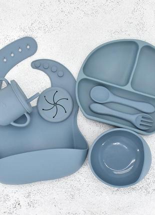 Набір дитячого посуду силіконовий посуд для дітей дитячий силіконовий посуд  дитячий посуд для годування