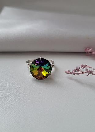 Кольцо серебряное женское колечко вставка куб.цирконий свар-ки 17.5 размер серебро 925 1210 3.27г