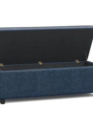 Пуф чорний 1220 мм. з шухлядою «вірма 4 велика» пуф, пуфи, пуф шкірозамінник, пуф екошкіра...