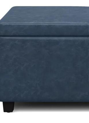 Пуф чорний 1220 мм. з шухлядою «вірма 4 велика» пуф, пуфи, пуф шкірозамінник, пуф екошкіра...