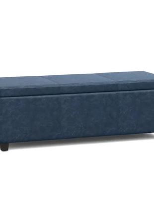 Пуф чорний 1220 мм. з шухлядою «вірма 4 велика» пуф, пуфи, пуф шкірозамінник, пуф екошкіра...