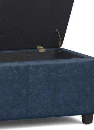 Пуф чорний 1220 мм. з шухлядою «вірма 4 велика» пуф, пуфи, пуф шкірозамінник, пуф екошкіра...