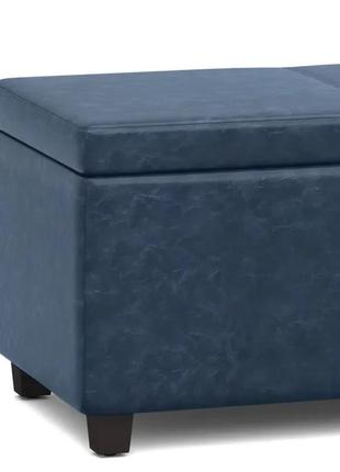 Пуф чорний 1220 мм. з шухлядою «вірма 4 велика» пуф, пуфи, пуф шкірозамінник, пуф екошкіра...