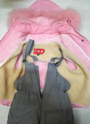 Комплект куртка+полукомбинезон на зиму для девочки  3/4 года, нарост 104-110 см2 фото