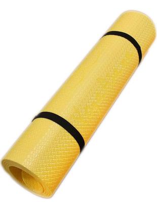 Килимок для йоги yoga asana 1800х600х4 жовтий1 фото