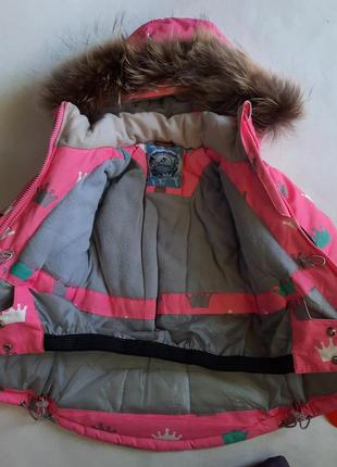Куртка+полукомбинезон на зиму термо для девочки 2 года на рост 86-92 см7 фото