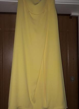Платье ярко желтое оригинальное2 фото