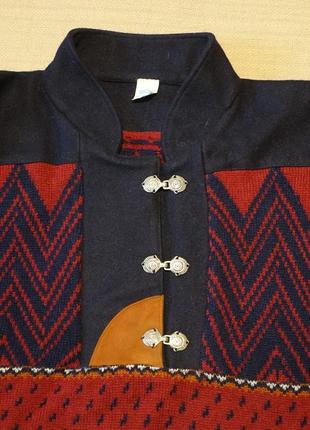 Фирменный винтажный норвежский жаккардовый чисто шерстяной свитер sondre xl.2 фото