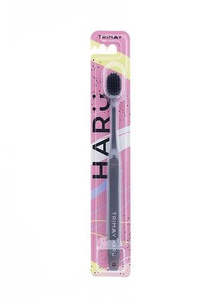 Зубна щітка з вугільним напиленням trimay haru charcoal toothbrush