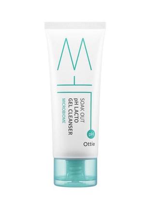 Пенка для умывания гипоаллергенная с лактобактериями ottie soak out ph lacto gel cleanser 100ml