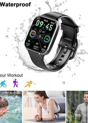 Смарт-часы 2022 г., 1,69-дюймовые фитнес-часы с сенсорным экраном и монитором сердечного ритма и сна, фитнес-т6 фото