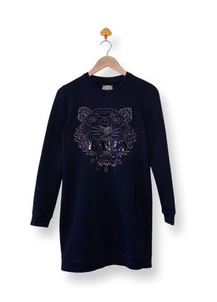 Світшот міді плаття kenzo paris tiger сукня кофта з принтом тигра m