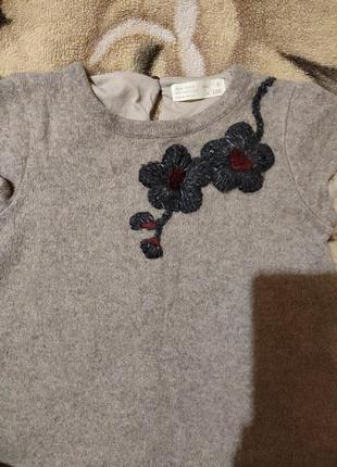 Платье туника zara в составе шерсть