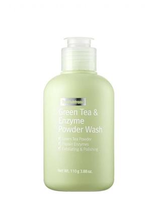 Энзимная пудра с зелёным чаем by wishtrend green tea & enzyme powder wash 110 гр.