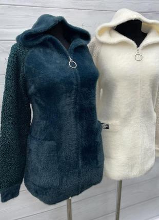 Курточка шубка альпака туреччина 🇹🇷 люкс якість з капюшоном