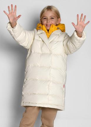 Шикарная зимняя светлая куртка пуховик для девочек  x-woyz7 фото
