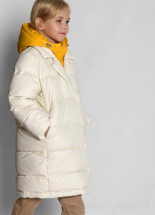 Шикарная зимняя светлая куртка пуховик для девочек  x-woyz5 фото