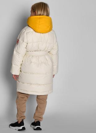 Шикарная зимняя светлая куртка пуховик для девочек  x-woyz4 фото