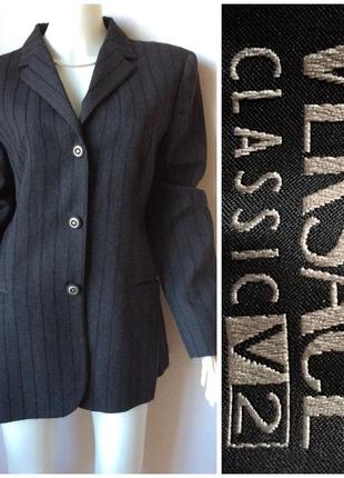 Versace classic v2 итальянски пиджак шерстяной блейзер1 фото