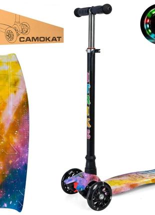 Самокат дитячий maxi itrike jr3-055-3-wp24 з підсвіткою