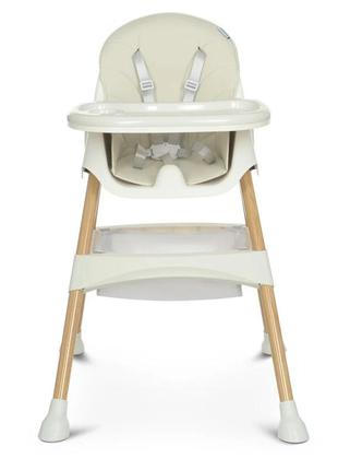 Стільчик для годування bambi m 4136-2 white wood3 фото