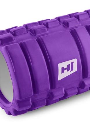 Роликовый массажер (валик, ролик) hop-sport eva 33 см hs-a033yg фиолетовый4 фото