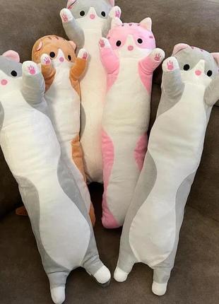 Мягкая игрушка подушка, обнимашка, длинный кот батон, антистресс 70 см