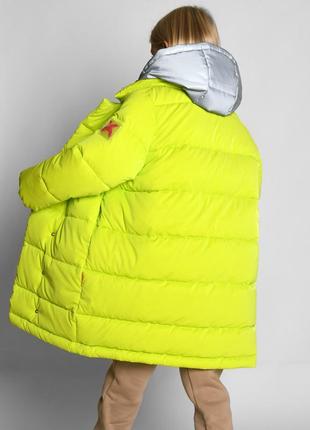 Яркая зимняя теплая куртка для девочек, подростков  x-woyz лайм5 фото