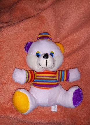 Детская игрушка мишка маленький полосатый медвежонк мягкая ребёнку1 фото