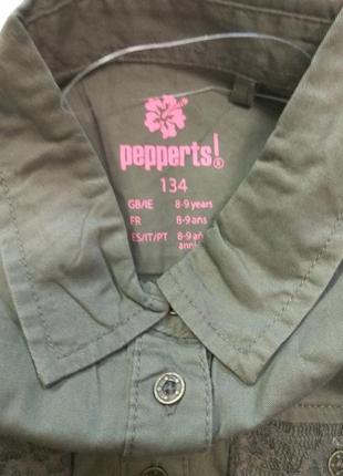 Новая рубашка для девочки pepperts германия р. 134 (8-9 лет)9 фото