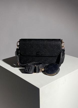 Сумка в стиле louis vuitton multi pochette black