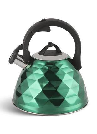 Чайник зі свистком edenberg eb-8821-green 3 л зелений