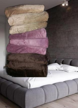 Велюровый комплект постельного белья colorful home евро размер 220*240 см коричневого цвета2 фото