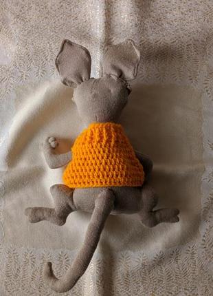 Інтер'єрна іграшка кішка сфінкс. текстильна іграшка кіт сфінкс. кіт марс.6 фото