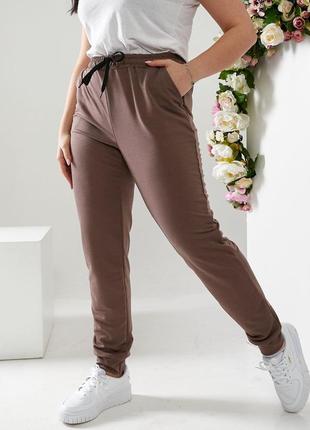 Женские джогеры спортивные брюки с высокой посадкой черные серые графитовые мокко коричневые меланж на весну лето7 фото