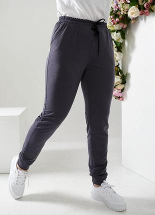 Женские джогеры спортивные брюки с высокой посадкой черные серые графитовые мокко коричневые меланж на весну лето9 фото