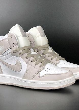 Мужские высокие кожаные кроссовки nike air jordan #найк