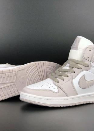 Мужские высокие кожаные кроссовки nike air jordan #найк4 фото