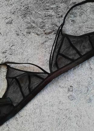 Сексуальный прозрачный бюстгальтер треугольная чашка лиф бюст лифчик