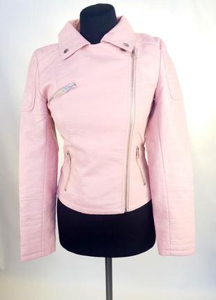 Яркая розовая куртка-косуха hestovrivo 1728