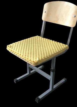 М'яка подушка 38×38 для школяра| індивідуальний пошив чохли на стільці чорний2 фото