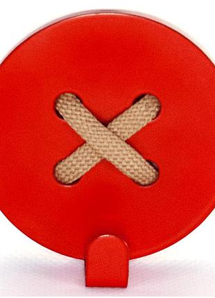 Оригинальный настенный крючок glozis button red.
