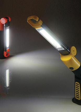 Фонарик ручной tiross ts-1846 на магните 3w cob led светодиодный на батарейках 3хааа мощный световой поток